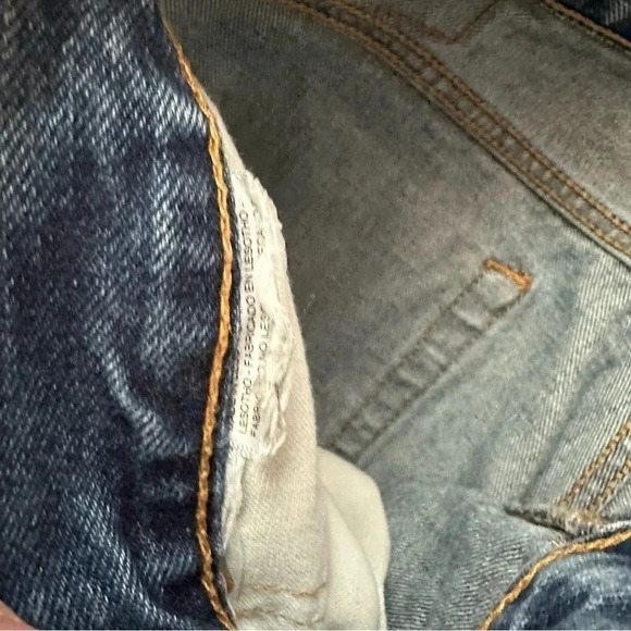 Levi's 505 Men's Regular Straight Medium Denim Wash Jeans Size 36W x 30L GUC - Picture 5 of 8